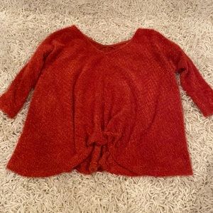 Red fuzzy top!